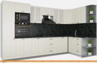 Кухня Интерлиния Мила Деко 1.68x3.4 правая (слон кость-слон кость-кастилло темн) картинка