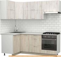 Кухня S-Company Клео крафт 1.2x2.1 левая (сосна лофт кремовая/сосна лофт белая) картинка