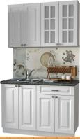 Кухня Интерлиния Мила Деко 1.2 А (белый/кастилло темный) картинка