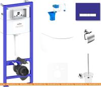 Унитаз Lavinia Boho Relfix Biore Compacto Rimless 9 в 1 75110343 (фиолетовый стекло) картинка