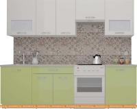 Кухня ВерсоМебель ЭкоЛайт-5 2.5 (белый/нежно-зеленый) картинка