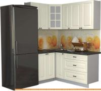 Кухня Интерлиния Мила Деко 1.2x1.7 (слоновая кость/кастилло темный) картинка