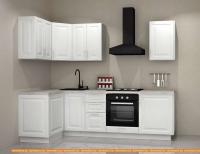 Кухня ЗОВ Памела угловая 2.6х1.2 м (античный белый) картинка