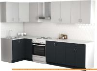 Кухня S-Company Клео лайт 1.2x2.5 левая (антрацит/стальной серый) картинка