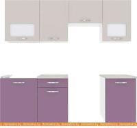 Кухня ВерсоМебель Эко-5 2.1 (виола/кашемир) картинка