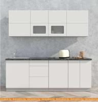 Кухня Интерлиния Мила Матте 2.2 А (белый/белый/кастилло темный) картинка