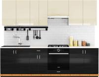 Кухня Сивирин-Компани Клео глосс 2.7 (черный глянец\ваниль глянец) картинка