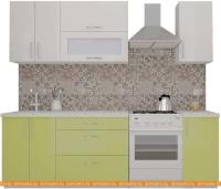Кухня ВерсоМебель ВерсоЛайн 8-1.9 (белый 001/лайм 003) картинка