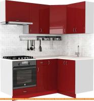 Кухня S-Company Клео глосc 1.2x1.8 правая (бургундский глян./бургундский глян.) картинка