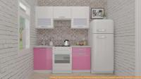 Кухня ВерсоМебель ЭкоЛайт-6 1.7 (белый/розовый) картинка