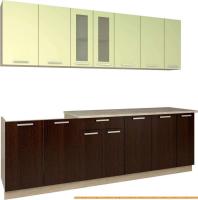 Кухня Интерлиния Мила 25 (салатовый/дуб венге) картинка