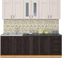 Кухня Интерлиния Мила Хольц 22 (дуб венге/дуб молочный) картинка