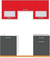 Кухня ВерсоМебель Эко-5 1.7 (антрацит/красный чили) картинка