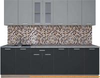 Кухня Интерлиния Мила 26 (антрацит/серебро) картинка