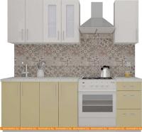 Кухня ВерсоМебель ВерсоЛайн 3-1.6 (белый 001/персик 022) картинка