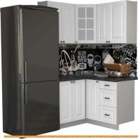 Кухня Интерлиния Мила Деко 1.2x1.3 (белый/кастилло темный) картинка