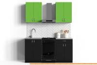 Кухня Сивирин-Компани Клео колор 1.2 (черный/зеленый) картинка