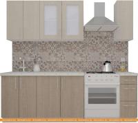 Кухня ВерсоМебель ВерсоЛайн 5-1.7 (крослайн латте/крослайн карамель) картинка