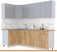 Кухня Интерлиния Мила Лайт 1.2x2.4 (серебристый-дуб золотой-дуб бунратти) картинка