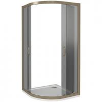 Душевой уголок GoodDoor JAZZE R-80-B-BR 80x80 стекла коричневые (без поддона) картинка
