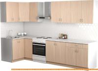 Кухня S-Company Клео лайт 1.2x2.6 левая (дуб молочный/дуб молочный) картинка