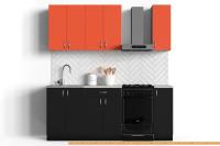 Кухня S-Company Клео колор 1.5 (черный/пламя) картинка
