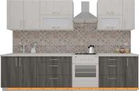 Кухня ВерсоМебель ВерсоЛайн 6-2.5 (север. дерево светлое/север. дерево темное) картинка