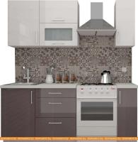 Кухня ВерсоМебель ВерсоЛайн 4-1.4 (белый/глициния) картинка