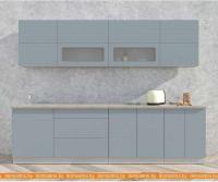 Кухня Интерлиния Мила Матте 2.8 А (океан/океан/травертин серый) картинка