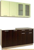 Кухня Интерлиния Мила 16 (салатовый/дуб венге) картинка