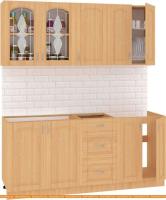 Кухня Кортекс-мебель Корнелия Ретро 1.8м без столешницы (ольха) картинка