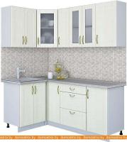 Кухня Интерлиния Мила Крафт 1.2x1.9 (дуб снежный) картинка