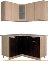 Кухня Интерлиния Мила 12x14 (дуб (молочный/дуб венге) картинка