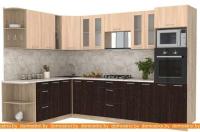 Кухня Интерлиния Мила 1.88x3.0 левая (дуб молочный-дуб венге-малага) картинка