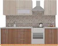 Кухня ВерсоМебель ВерсоЛайн 2-2.0 (ясень шимо светлый/ясень шимо темный) картинка