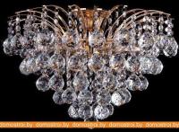 Подвесная люстра Евросвет 3299/6 золото/прозрачный хрусталь картинка