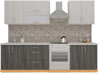 Кухня ВерсоМебель ВерсоЛайн 2-2.2 (север. дерево светлое/север. дерево темное) картинка