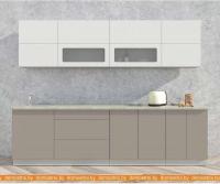 Кухня Интерлиния Мила Матте 2.8 А (белый/луна/опал светлый) картинка