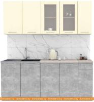 Кухня Интерлиния Мила 18 (ваниль-бетон-травертин) картинка