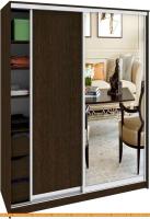 Шкаф-купе Кортекс-мебель Сенатор ШК11 Классика ДСП с зеркалом (венге) картинка