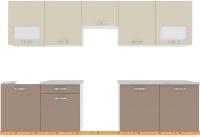 Кухня ВерсоМебель Эко-6 3.0 (латте/бежевый) картинка