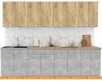 Кухня Интерлиния Мила Лайт 3.0 (дуб золотой-бетон-дуб бунратти) картинка