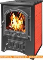 Печь-камин отдельностоящая Везувий ПК-01(205) 12 кВт (с плитой, красный) картинка