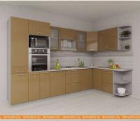 Кухня Интерлиния Мила Gloss 1.68x3.2 правая (капучино) картинка