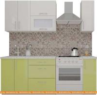 Кухня ВерсоМебель ВерсоЛайн 4-1.5 (белый 001/лайм 003) картинка