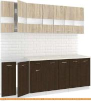 Кухня Кортекс-мебель Корнелия Экстра 2.2м (дуб сонома/венге/королевский опал) картинка