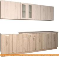 Кухня Интерлиния Мила 26 (дуб белый/дуб серый) картинка