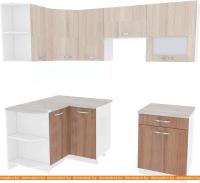 Кухня ВерсоМебель Эко-6 1.2x2.2 левая (ясень шимо светлый/ясень шимо темный) картинка