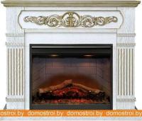Комплект камина Smolcom San Marino c Symphony 26 (белый дуб, патина золото) картинка