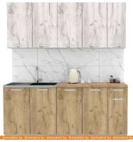 Кухня Интерлиния Мила Лайт 1.9 (дуб белый-дуб золотой-дуб бунратти) картинка